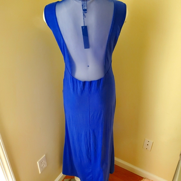 Poof Couture Blue Maxi Dress M - Picture 5 of 5